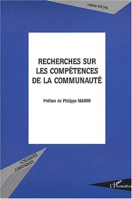 Recherches sur les compétences de la communauté - Valérie Michel - Editions L'Harmattan