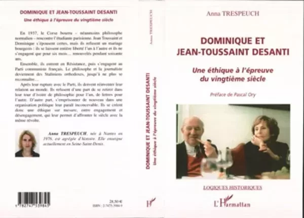 Dominique et Jean-Toussaint Desanti - Anna Trespeuch - Editions L'Harmattan