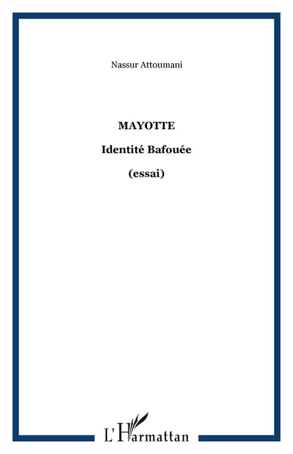 Mayotte - Nassur Attoumani - Editions L'Harmattan