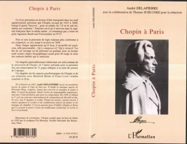 Chopin à Paris - André Delapierre - Editions L'Harmattan