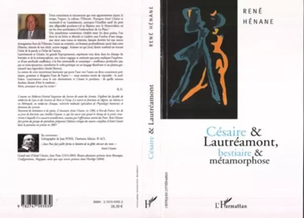 Césaire et Lautréamont - René Hénane - Editions L'Harmattan