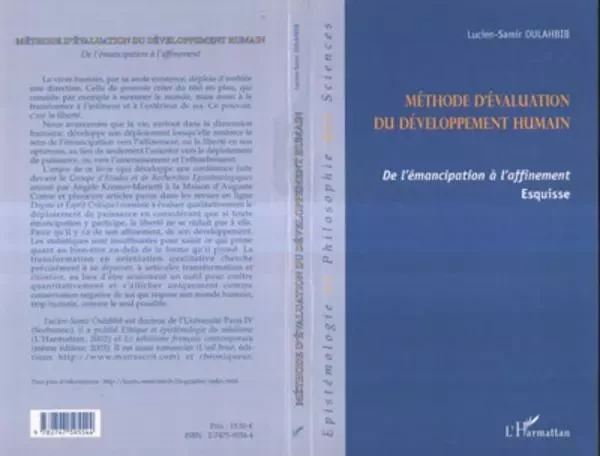 Méthode d'évaluation du développement humain - Lucien-Samir Oulahbib - Editions L'Harmattan