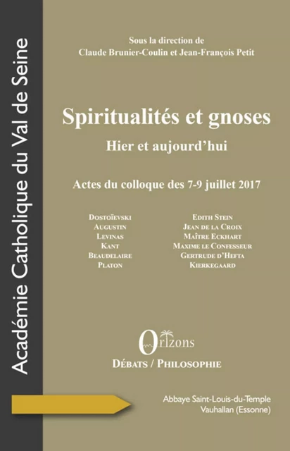 Spiritualités et gnoses - Claude Brunier-Coulin, Jean-François Petit - Editions L'Harmattan