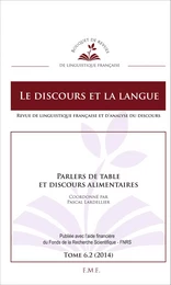 Parlers de table et discours alimentaires