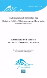 Apprendre de l'intime : entre littérature et langues