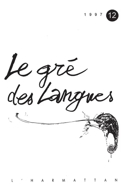 Le gré des langues n°12 -  - Editions L'Harmattan