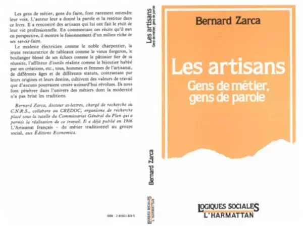 Les artisans - Bernard Zarca - Editions L'Harmattan