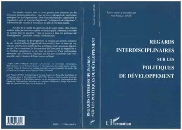 Regards Interdisciplinaires sur les Politiques de Développement - Jean-François Baré - Editions L'Harmattan