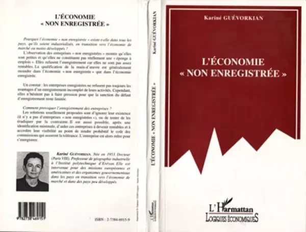 L'économie " Non Enregistrée " - Kariné Guevorkian - Editions L'Harmattan