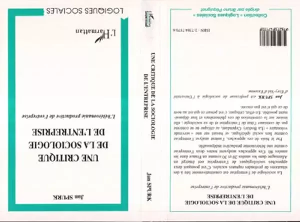 Une critique de la sociologie de l'entreprise - Jan Spurk - Editions L'Harmattan