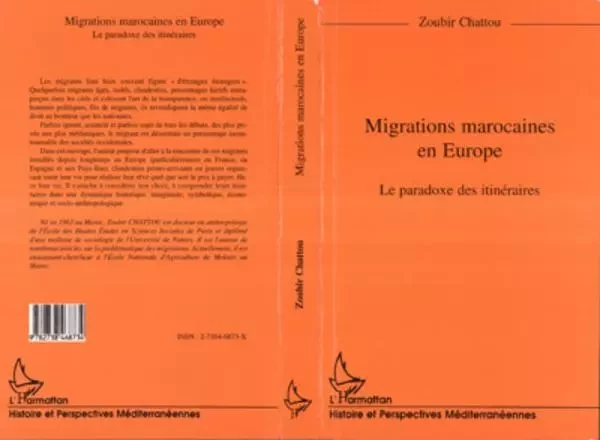 Migrations Marocaines en Europe - Zoubir Chattou - Editions L'Harmattan