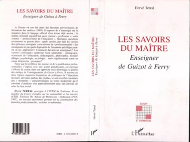 Les Savoirs du Maître - Hervé Terral - Editions L'Harmattan