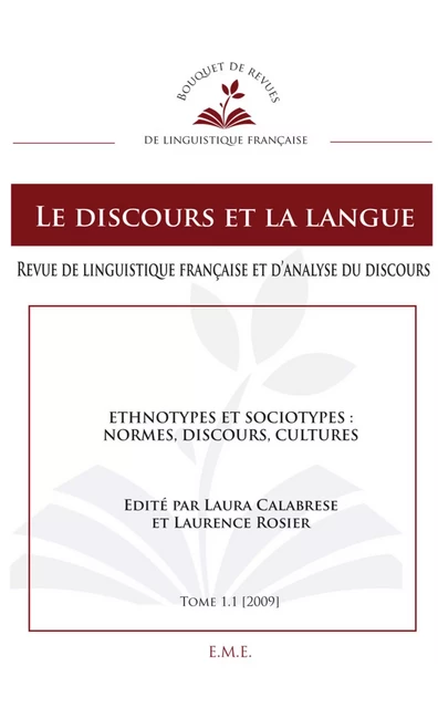 Ethnotypes et sociotypes : normes, discours, cultures - Laura Calabrese, Laurence Rosier - EME Editions