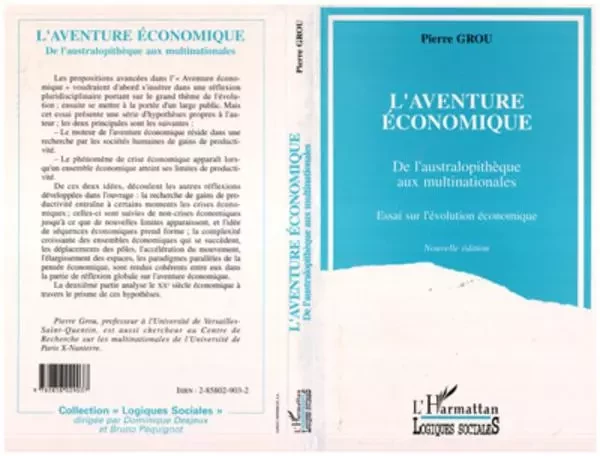 L'aventure économique de l'australopithèque aux multinationales - Pierre Grou - Editions L'Harmattan