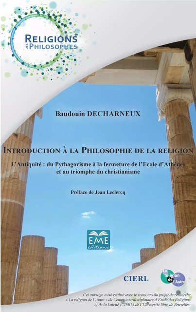 Introduction à la philosophie de la religion - Baudouin Decharneux - EME Editions