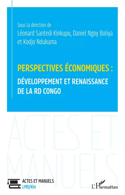 Perspectives économiques : développement et renaissance de la RD Congo - Kodjo Ndukuma Adjayi, Kinkupu Léonard SANTEDI, Daniel NGOY BOLIYA - Editions L'Harmattan