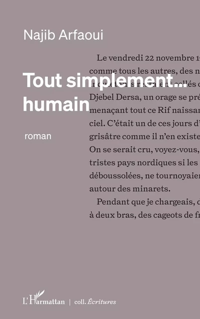 Tout simplement...humain - Najib Arfaoui - Editions L'Harmattan