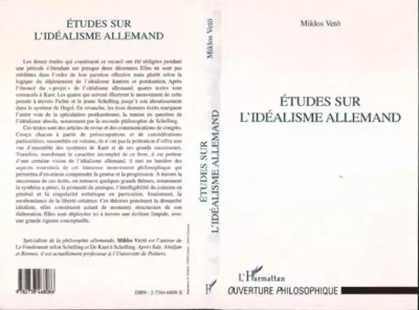 Études sur l'idéalisme Allemand - Mikios Miklos - Editions L'Harmattan