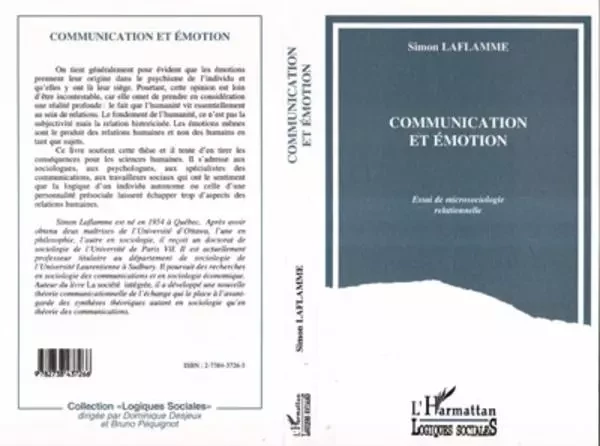 Communication et émotion - Simon Laflamme - Editions L'Harmattan