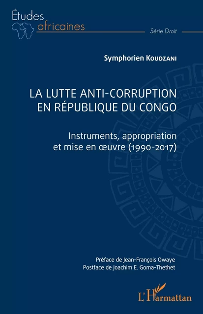 La lutte anti-corruption en République du Congo - SYMPHORIEN KOUDZANI - Editions L'Harmattan