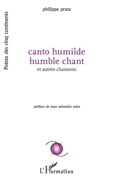 canto humilde humble chant - philippe pratx - Editions L'Harmattan