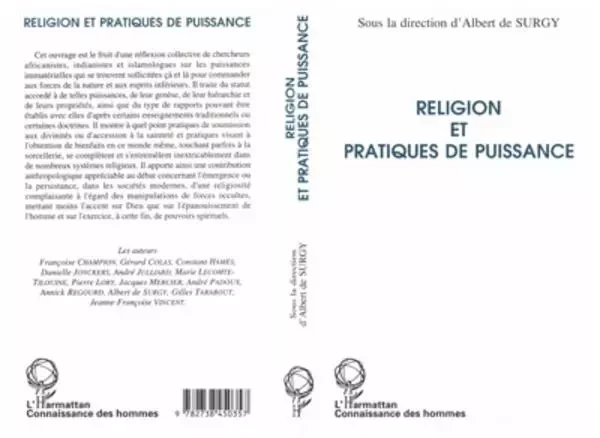 RELIGION ET PRATIQUES DE PUISSANCE - Albert de Surgy - Editions L'Harmattan