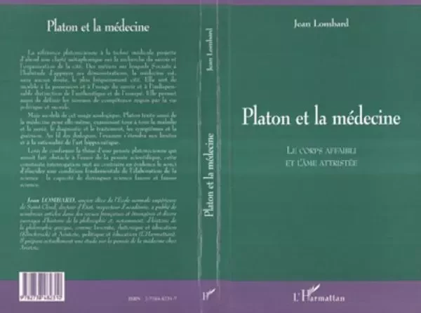 Platon et la médecine - Jean Lombard - Editions L'Harmattan