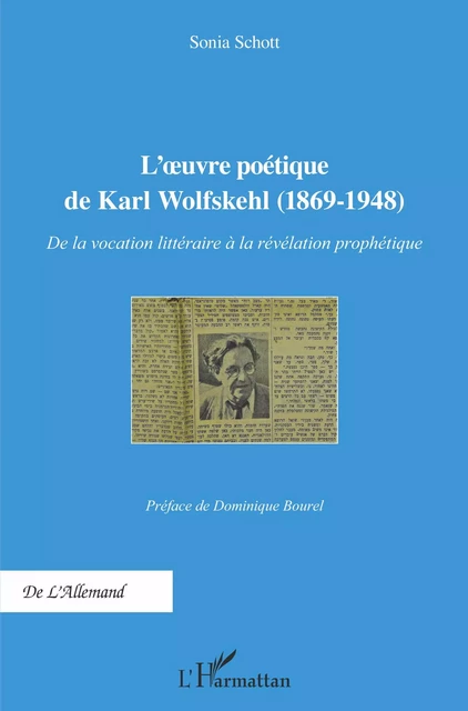 L'Oeuvre poétique de Karl Wolfskehl (1869-1948) - Schott Sonia - Editions L'Harmattan