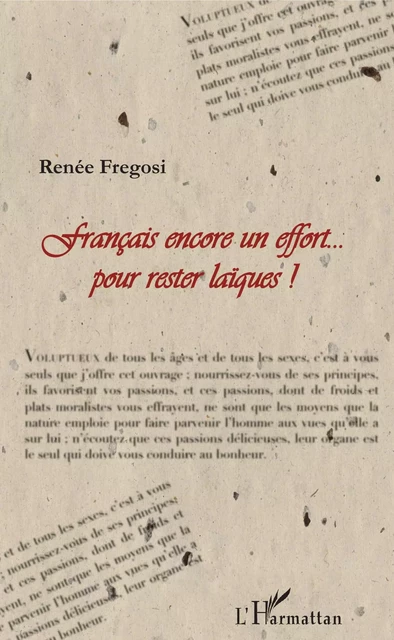 Français encore un effort... pour rester laïques ! - Renée Fregosi - Editions L'Harmattan