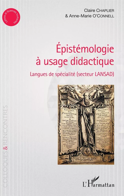 Epistémologie à usage didactique - Claire Chaplier, Anne-Marie O'Connell - Editions L'Harmattan