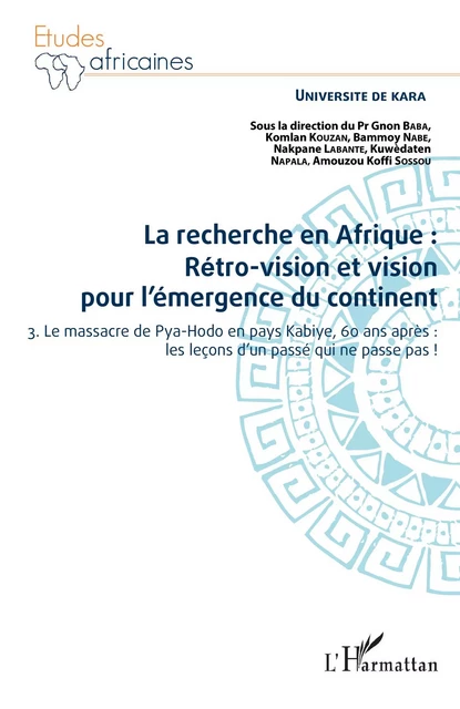 La recherche en Afrique Tome 3 : rétro-vision et vision pour l'émergence du continent - Gnon Baba - Editions L'Harmattan