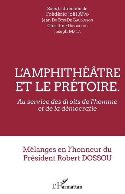 L'amphithéâtre et le prétoire - Frédéric Joël Aivo, Jean du Bois de Gaudusson, Christine Desouches, Joseph Maïla - Editions L'Harmattan