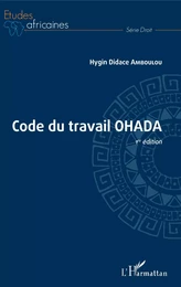 Code du travail OHADA 1ère édition