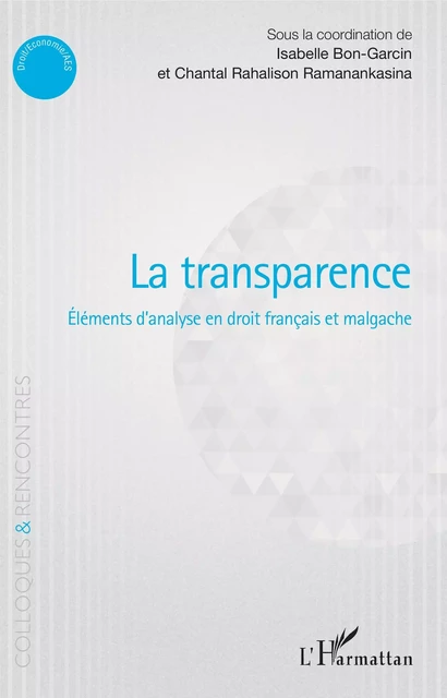 La transparence - Isabelle Bon-Garcin - Editions L'Harmattan