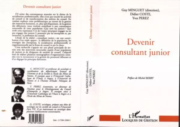 Devenir consultant junior - Guy Minguet - Editions L'Harmattan