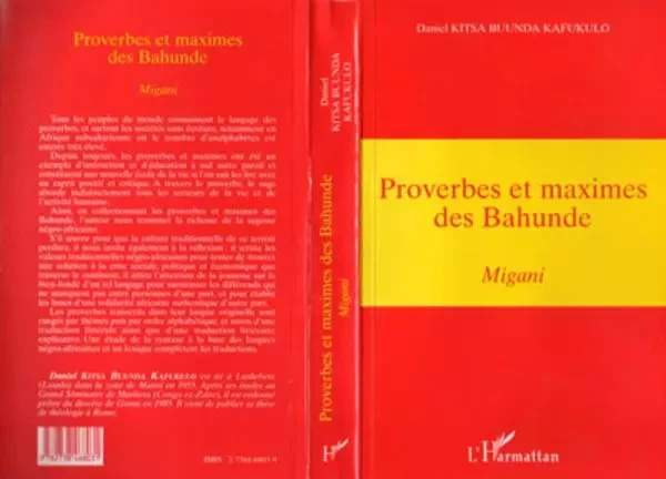 Proverbes et Maximes des Bahunde - Daniel Kitsa Buunda Kafukulo - Editions L'Harmattan