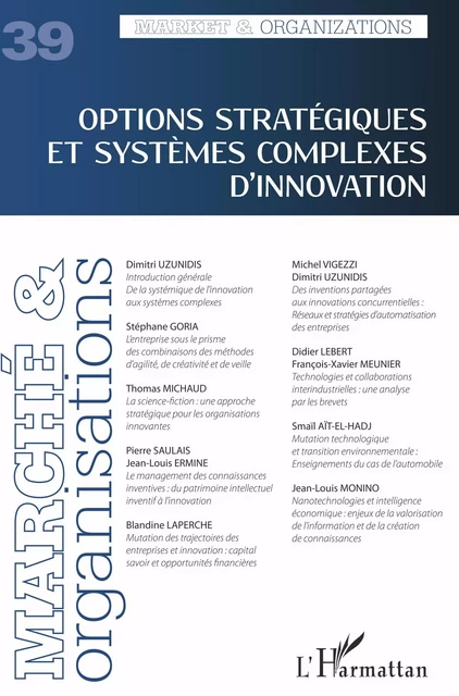 Options stratégiques et systèmes complexes d'innovation -  - Editions L'Harmattan