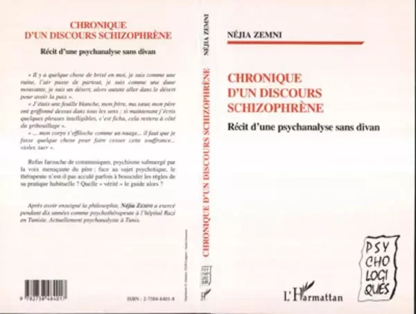 CHRONIQUE D'UN DISCOURS SCHIZOPHRÈNE -  Zemni nejia - Editions L'Harmattan