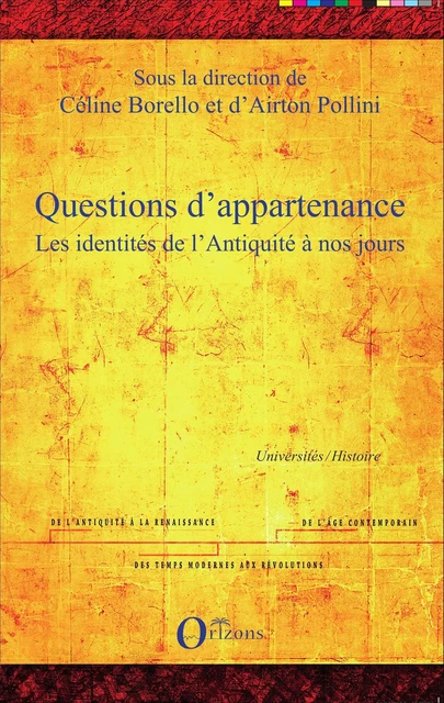 Questions d'appartenance -  Borello celine - Editions Orizons