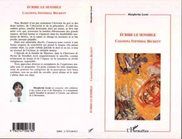 ÉCRIRE LE SENSIBLE - Margherita Leoni - Editions L'Harmattan