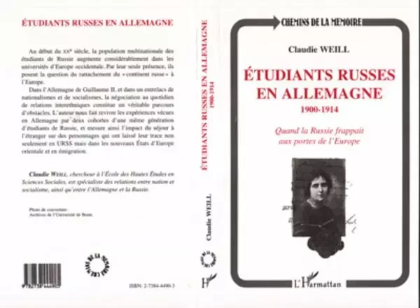 Etudiants russes en Allemagne - Claudie Weill - Editions L'Harmattan