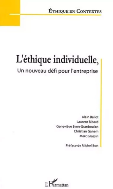 L'éthique individuelle -  Fondation Ostad Elahi - Editions L'Harmattan