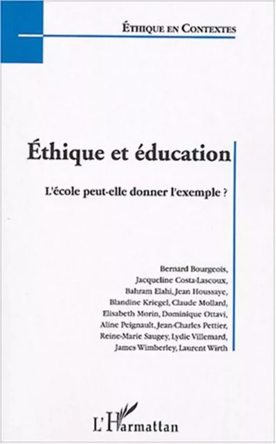 Ethique et éducation -  Fondation Ostad Elahi - Editions L'Harmattan