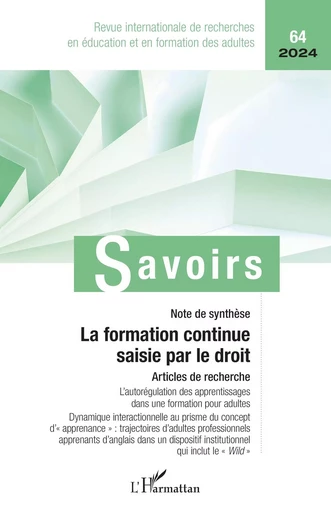 La formation continue saisie par le droit - Philippe Carré - Editions L'Harmattan