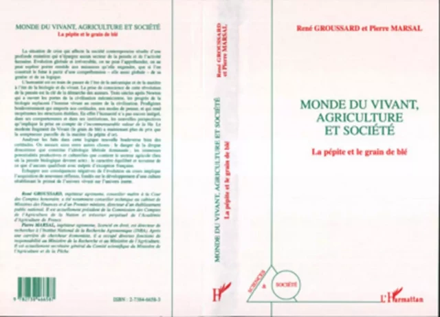 Monde du Vivant, Agriculture et Société - René Groussard, Pierre Marsal - Editions L'Harmattan