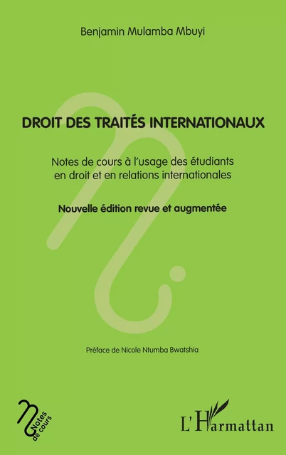 Droit des traités internationaux - Benjamin Mulamba Mbuyi - Editions L'Harmattan