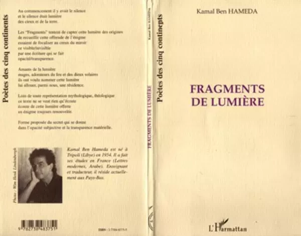 FRAGMENTS DE LUMIÈRE - Kamal Ben Hameda - Editions L'Harmattan