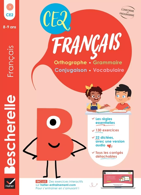 Bescherelle - Mon cahier d'entraînement en Français CE2  - 8 ans - Catherine Gau - Hatier