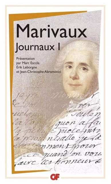 Journaux (Tome 1) -  Marivaux - Flammarion