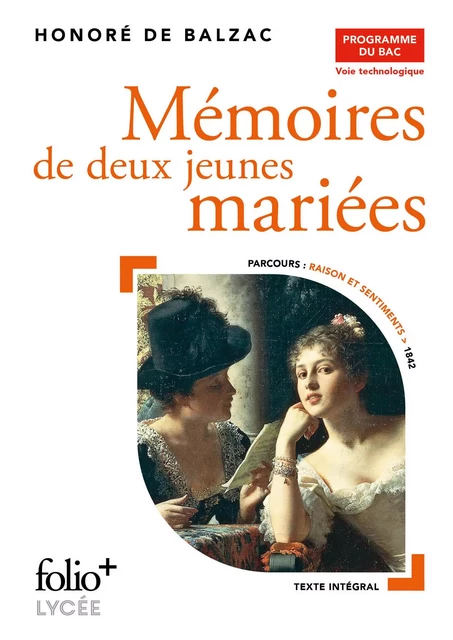 Mémoires de deux jeunes mariées - Bac Technologique 2025 - Honoré de Balzac - Editions Gallimard